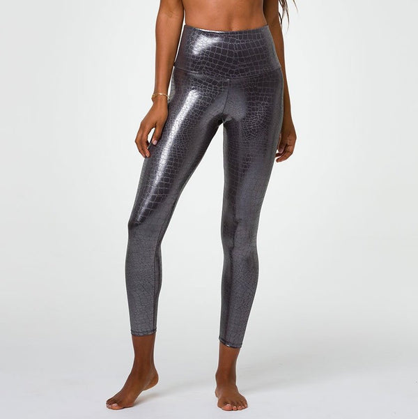 onzie midi leggings mercury foil