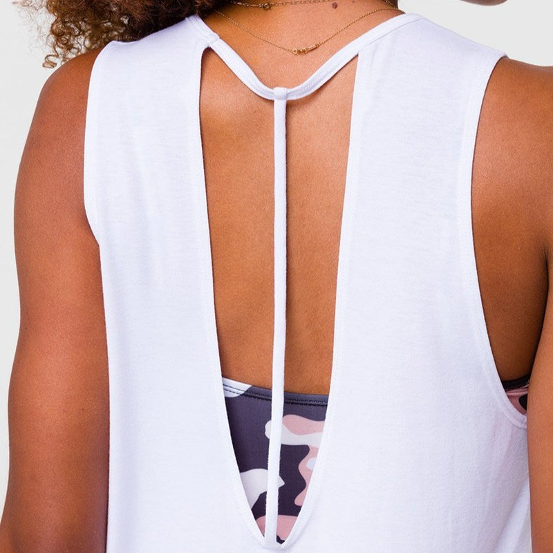 Onzie Cut Out Tank White