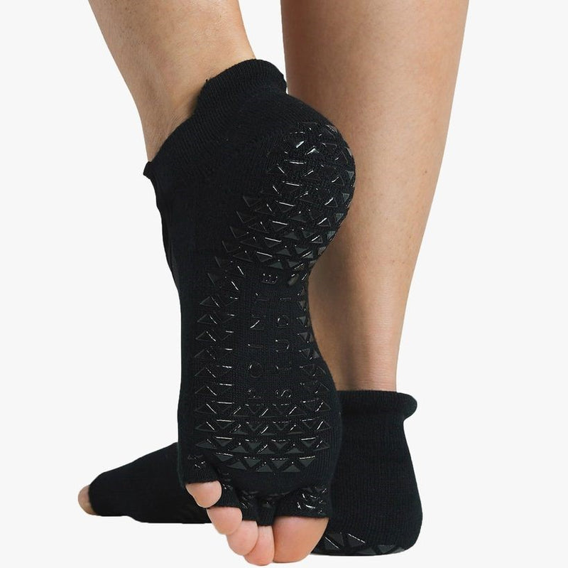 Pointe Studio Clean Cut Toeless Black Grip Sock