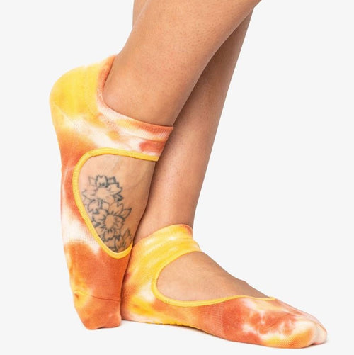 Pointe Studio Elise Grip Strap Socks - Butter