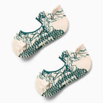 Pointe Studio Marble Grip Strap Socks - Porcelain