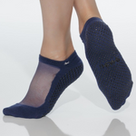 shashi classic regular toe navy grip sock