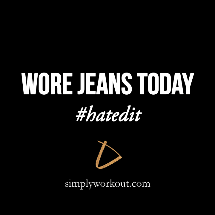 Wore Jeans Today - Decal - simplyWORKOUT