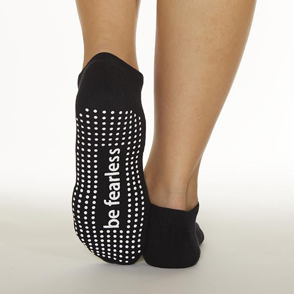 Be Fearless - Black White Grip Socks (Barre / Pilates)