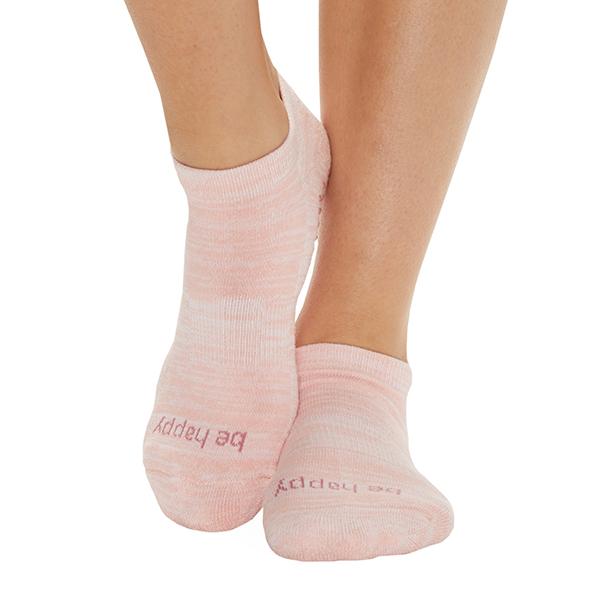 Sticky Be Be Happy Marbled Apricot Grip Socks