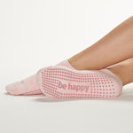 Sticky Be Be Happy Marbled Apricot Grip Socks