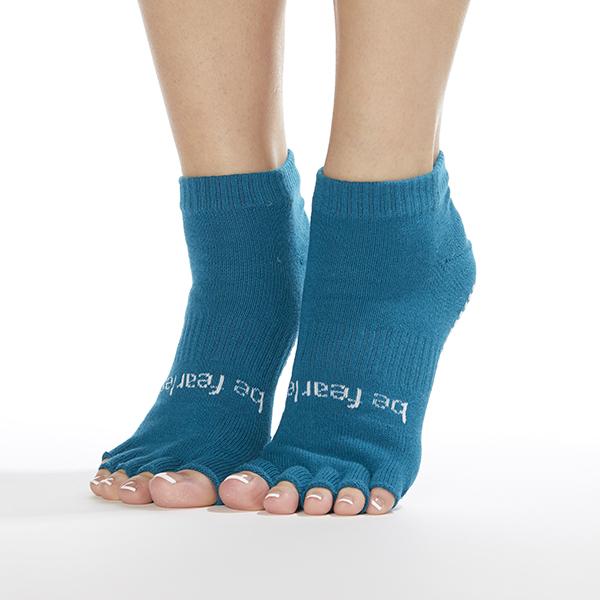 Sticky Be Be Fearless - Lagoon White Half Toe Grip Socks