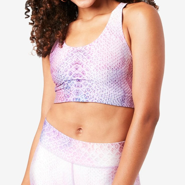 Terez Pink Python Hi-Shine Sports Bra