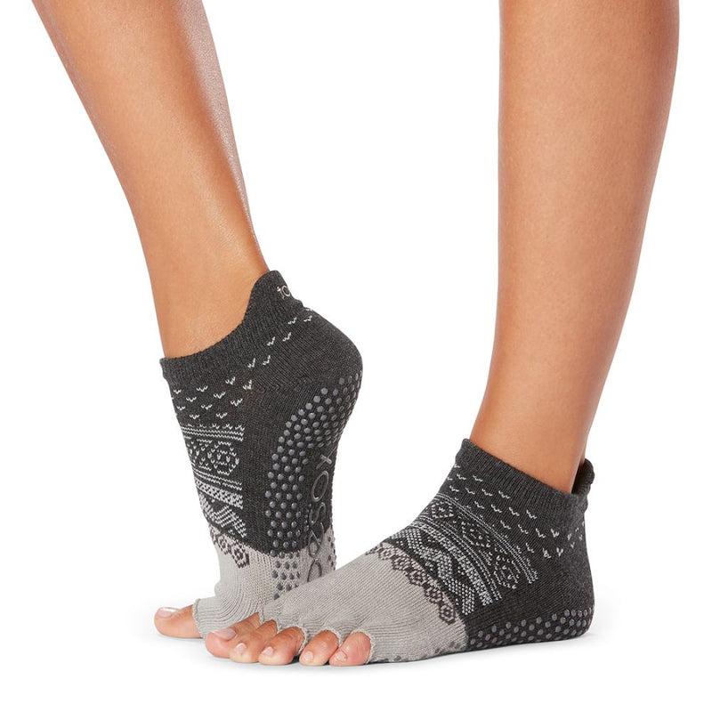 Toesox Low Rise Half Toe Grip Socks - Wintertide