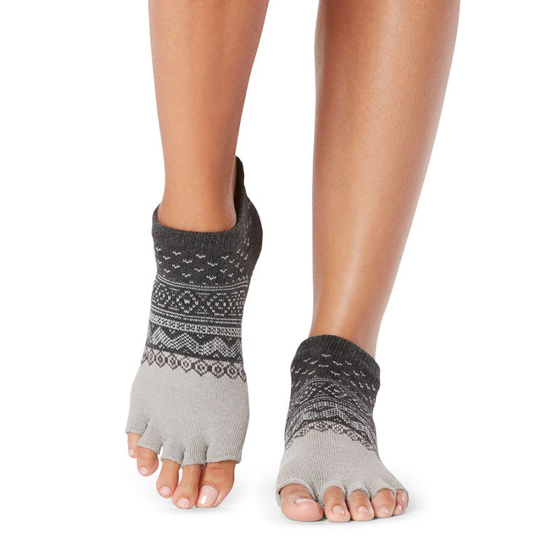 Toesox Low Rise Half Toe Grip Socks - Wintertide