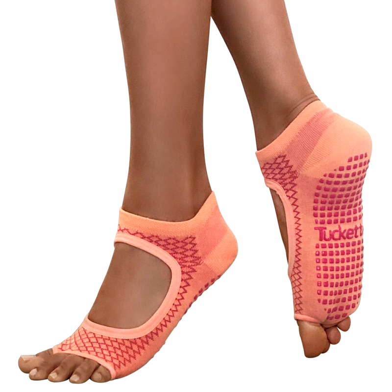 Tucketts Allegro Grip Socks Coral Scales