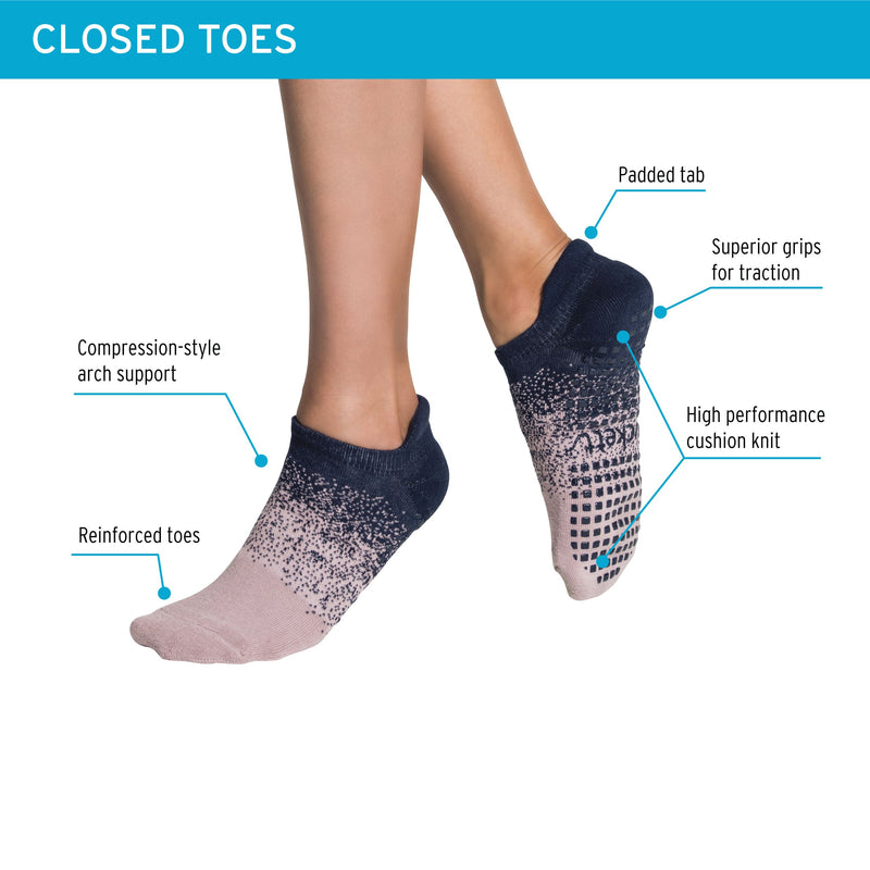 Tucketts Tab Closed Toe Grip Socks - 2 Pack 