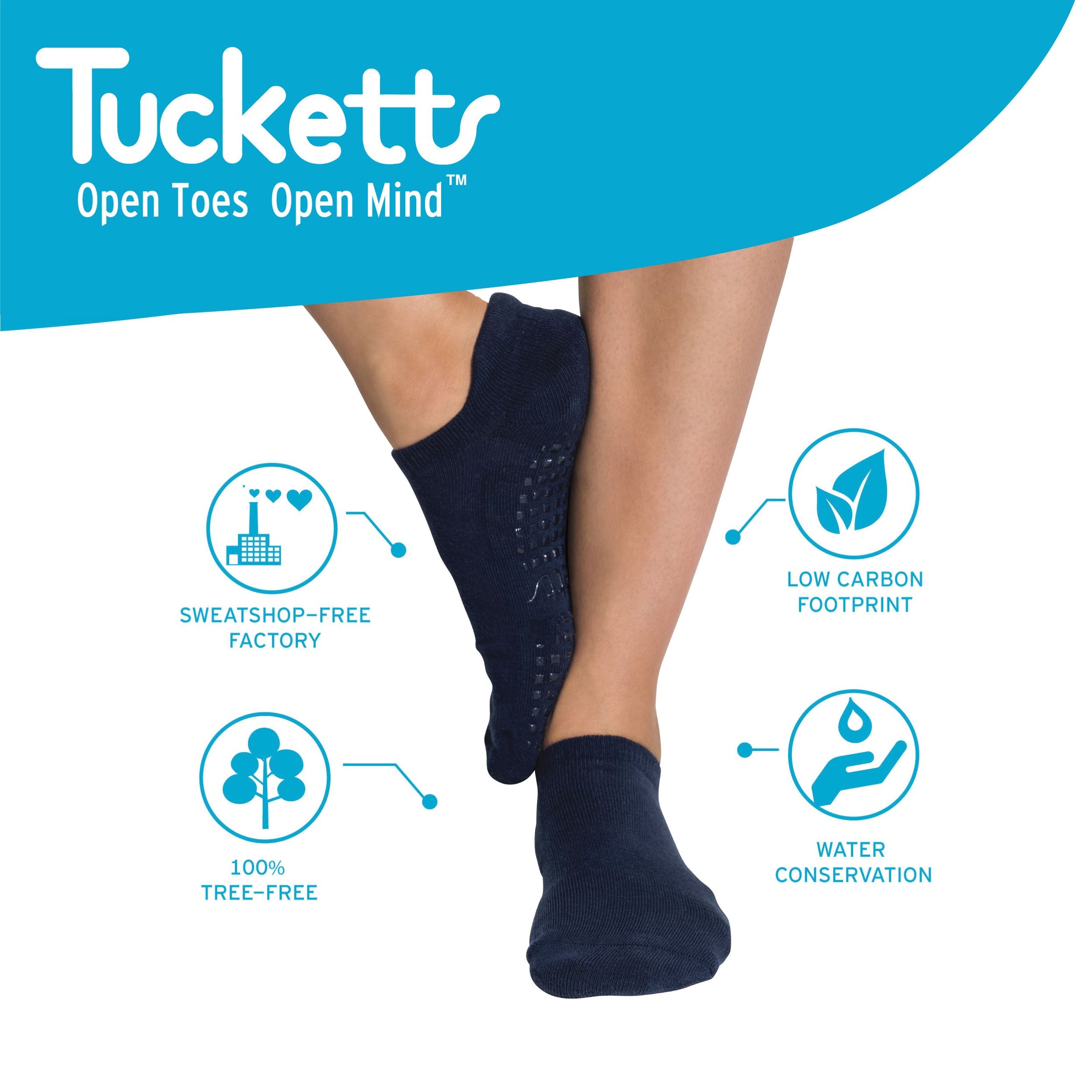 Tab Closed Toe Grip Socks 2 Pack - Tucketts - simplyWORKOUT