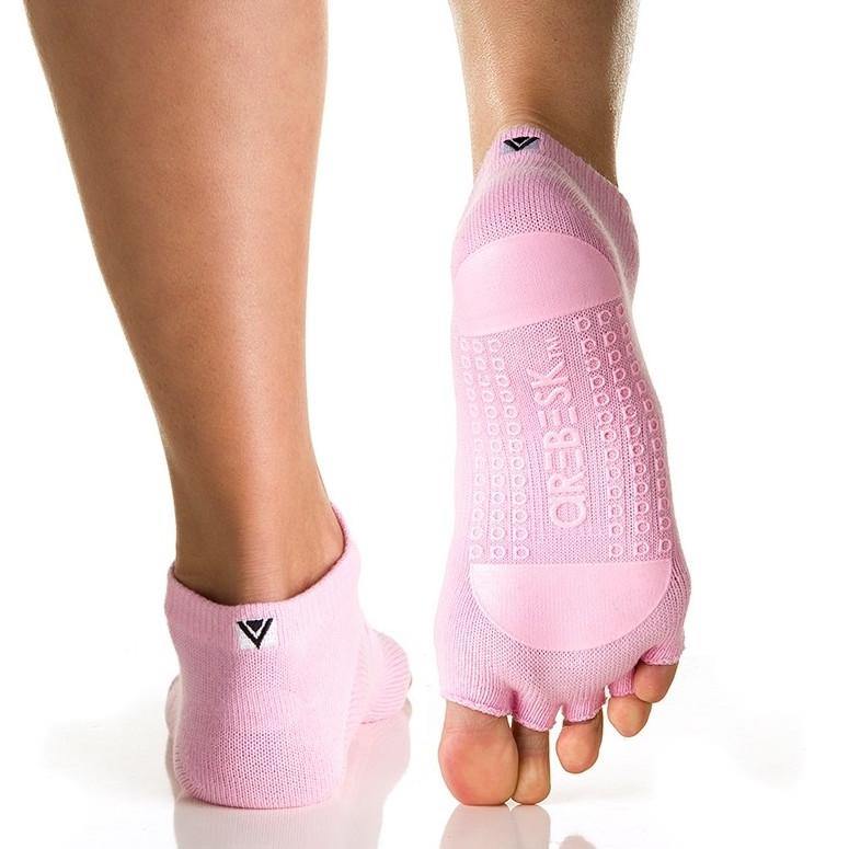 Tab Closed Toe Grip Socks - Navy and Rose Navy 2 Pack (Barre / Pilates)