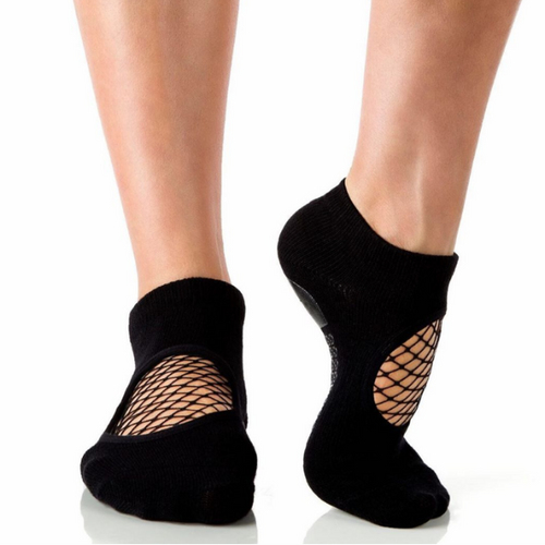 arebesk sock in black and fishnet