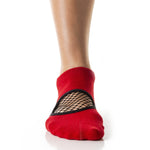 arebesk fishnet red black grip socks