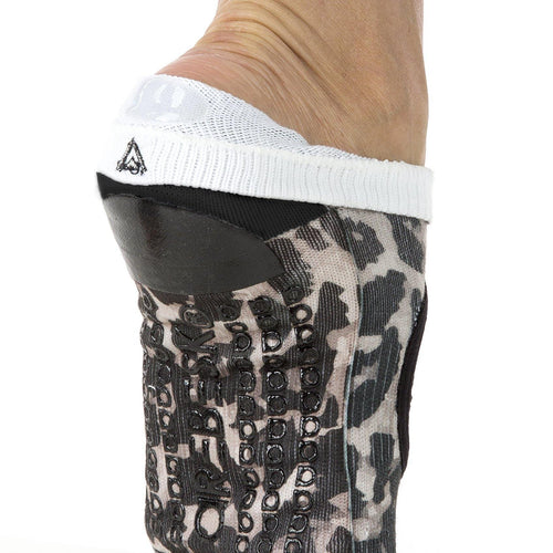 Arebesk Fishnet Open Toe Grip Socks - Leopard (Barre / Pilates) - SIMPLYWORKOUT