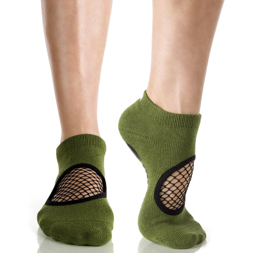 arebesk fishnet grip socks - green