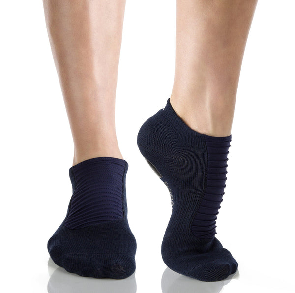 Arebesk Moto Grip Socks - Navy (Barre / Pilates) - SIMPLYWORKOUT