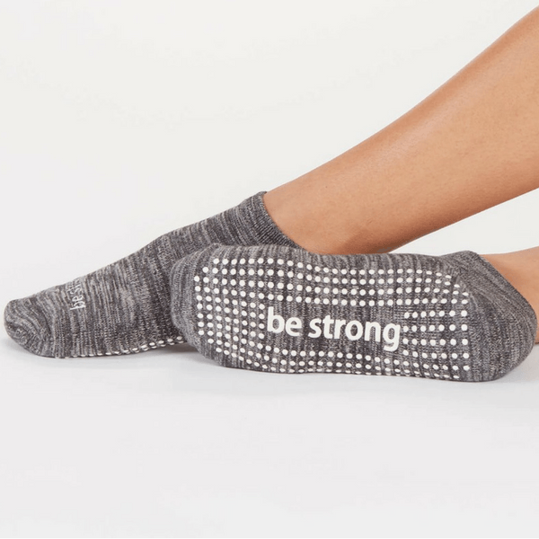 Grip Socks - Be Strong - Marbled Ash (Barre / Pilates) - SIMPLYWORKOUT