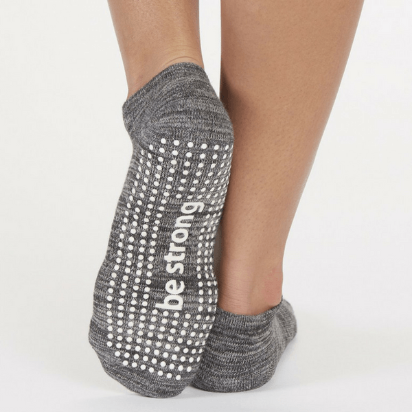 Grip Socks - Be Strong - Marbled Ash (Barre / Pilates) - SIMPLYWORKOUT