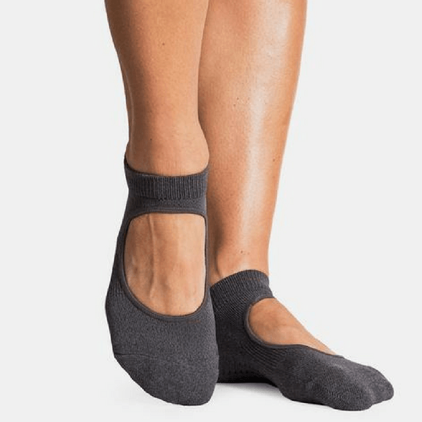 pointe studio Josie Grip Socks charcoal