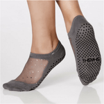 star grip shashi socks in gray for barre and pilates