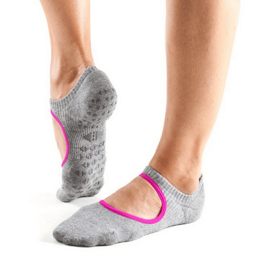 tavi active Chey Grip Socks stone with magenta trim