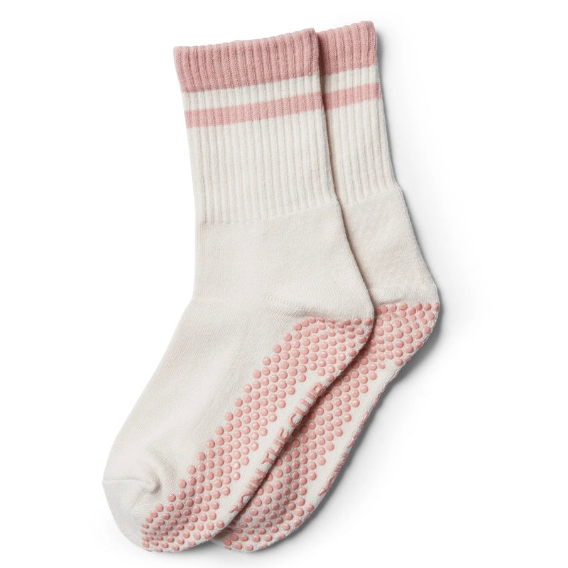 club Martyn new crew blush pink grip socks