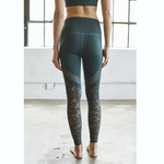 DYI - Lace Ready - Forest Green Leggings - SIMPLYWORKOUT