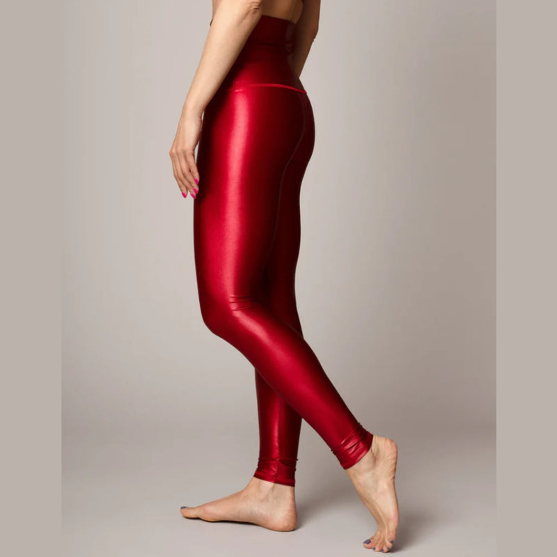 Red Lacquer Sneaker Legging Emily Hsu simplyWORKOUT