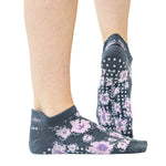 great soles amelie grey floral grip socks