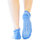 Great Soles Marin Tab Back Sport Grip Sock - Blue White 