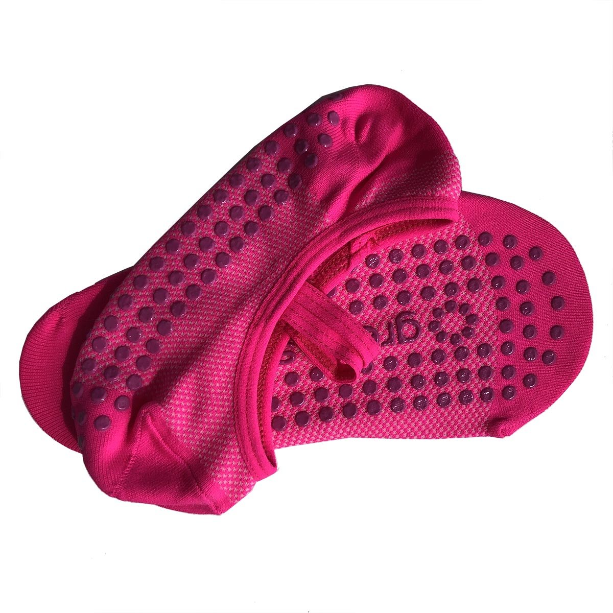 Mia Mesh Ballet Grip Socks - Neon Pink