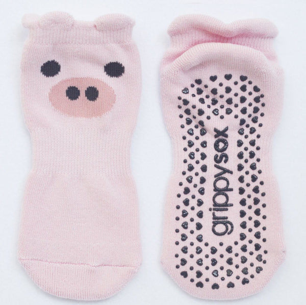 grippy sox pink pig grip socks