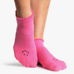 pointe studio happy grip socks pink