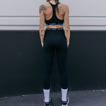 Joah brown sports legging black sueded onyx
