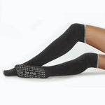 Be Chill Knee High Grip Socks - Charcoal Grey  (Barre / Pilates) - SIMPLYWORKOUT