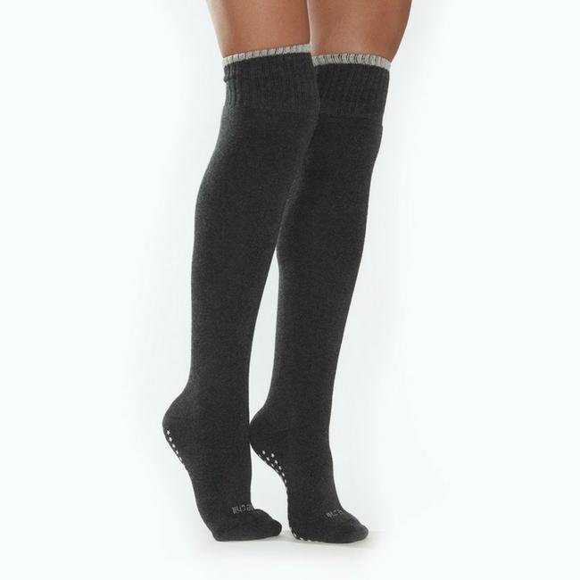 Be Chill Knee High Grip Socks - Charcoal Grey (Barre / Pilates)