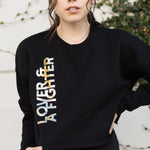simplyworkout Lover and a Fighter - Crop boxing sweatshirt