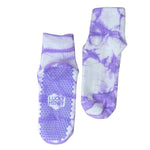 lucky honey tie dye grip sock lilac