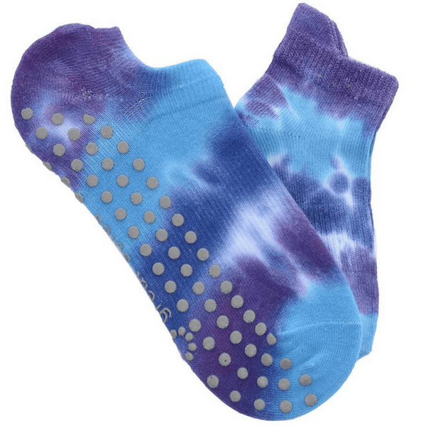 great soles tie dyed grip sock in morning glory
