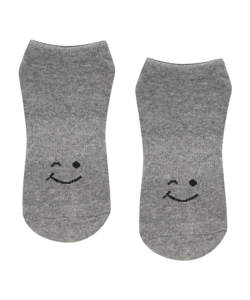 move active classic low rise grip socks wink gray marle