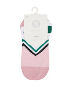 Moveactive Classic Low Rise Grip Socks Green White & Pink