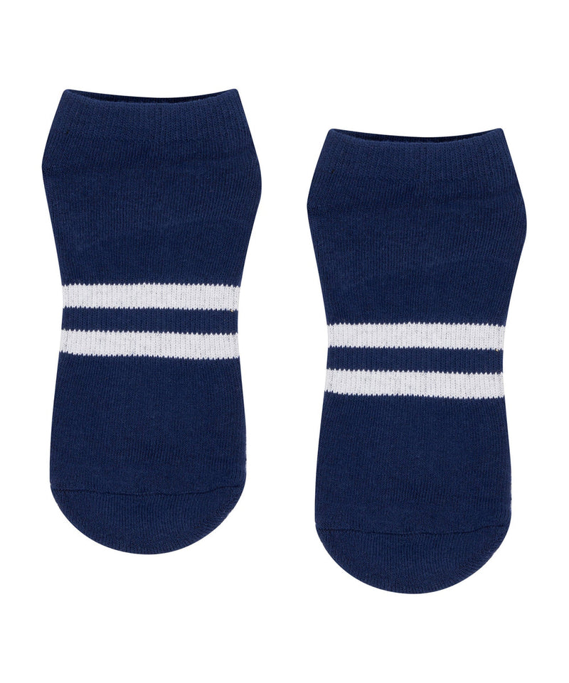 Moveactive Classic Low Rise Grip Socks  Sporty Stripe Navy