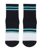 move active crew grip socks turquoise stripes