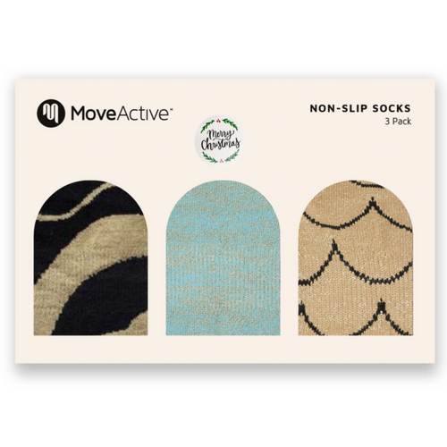 move active grip sock gift box festive jolly