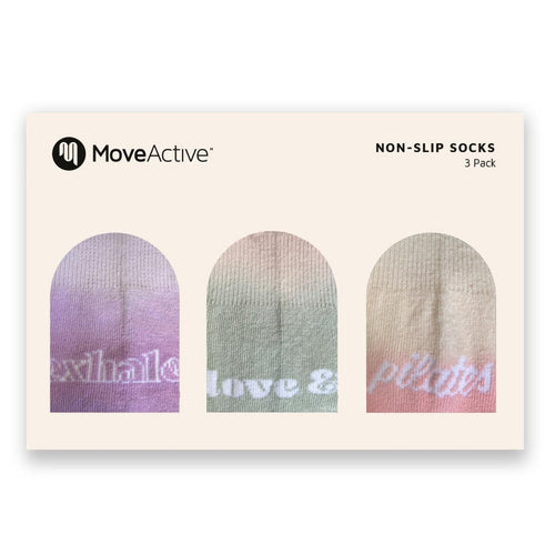 move active positive flow tie dye grip socks set of 3