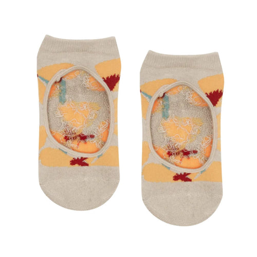 move active slide on grip socks hibiscus yellow