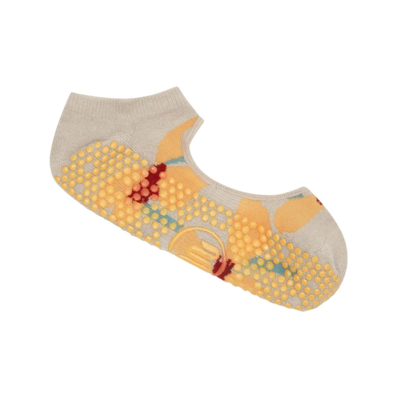 move active slide on grip socks hibiscus yellow